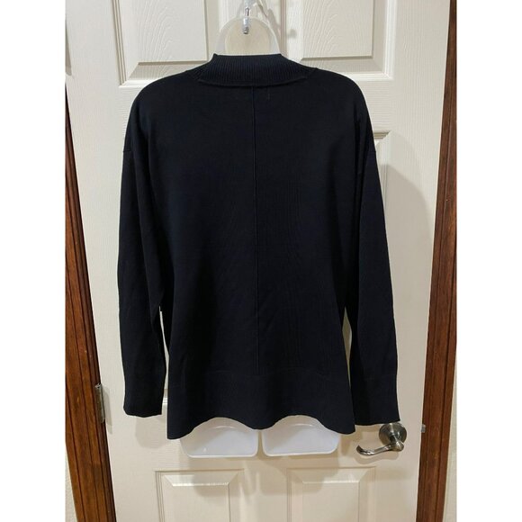 NWT Karl Lagerfeld Black Sequin "Bonjour" Sweater For Women Size S - Picture 6 of 10